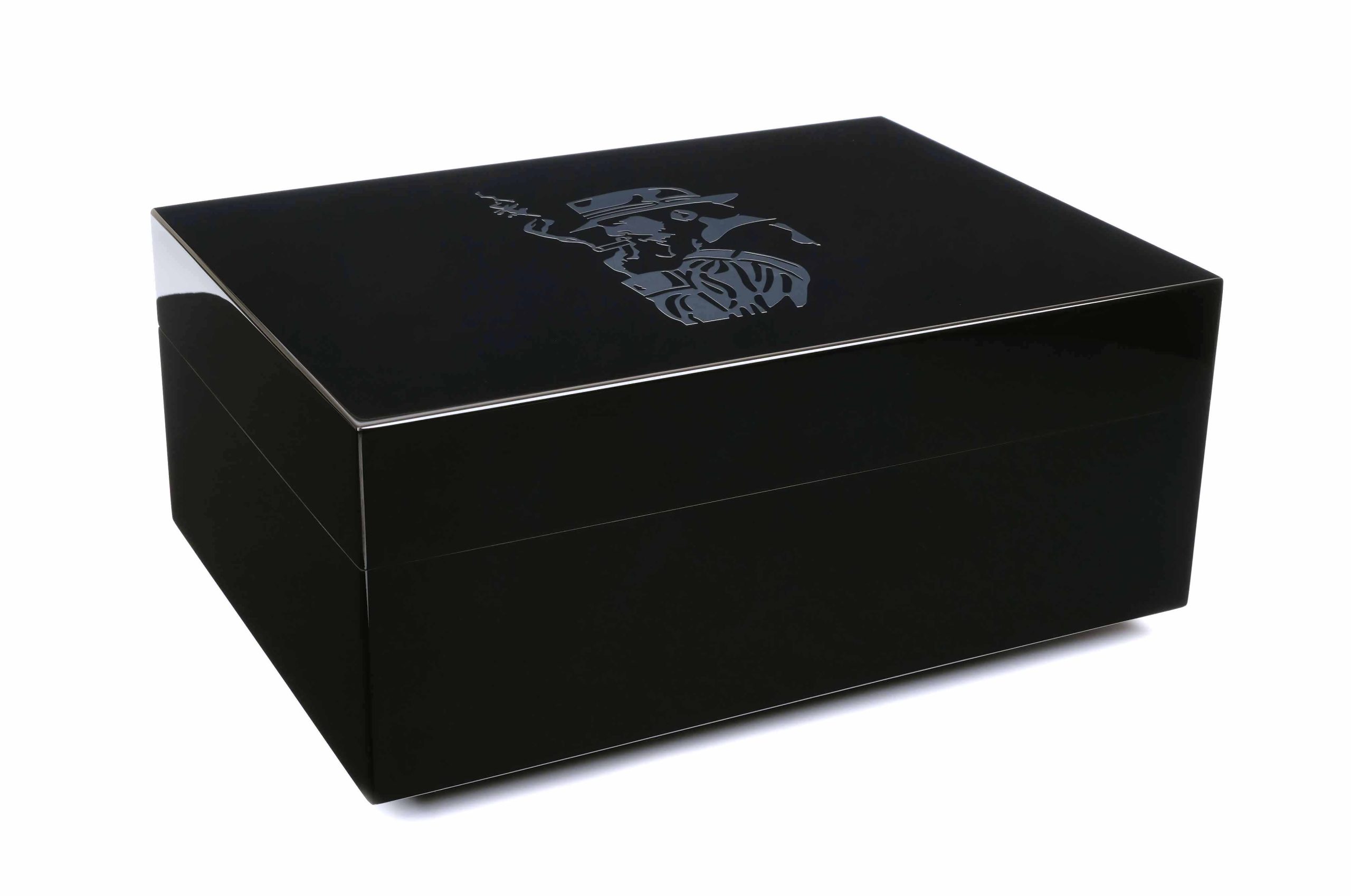 Хьюмидор Gentili Fumatore Argento на 50 сигар, Черный лак