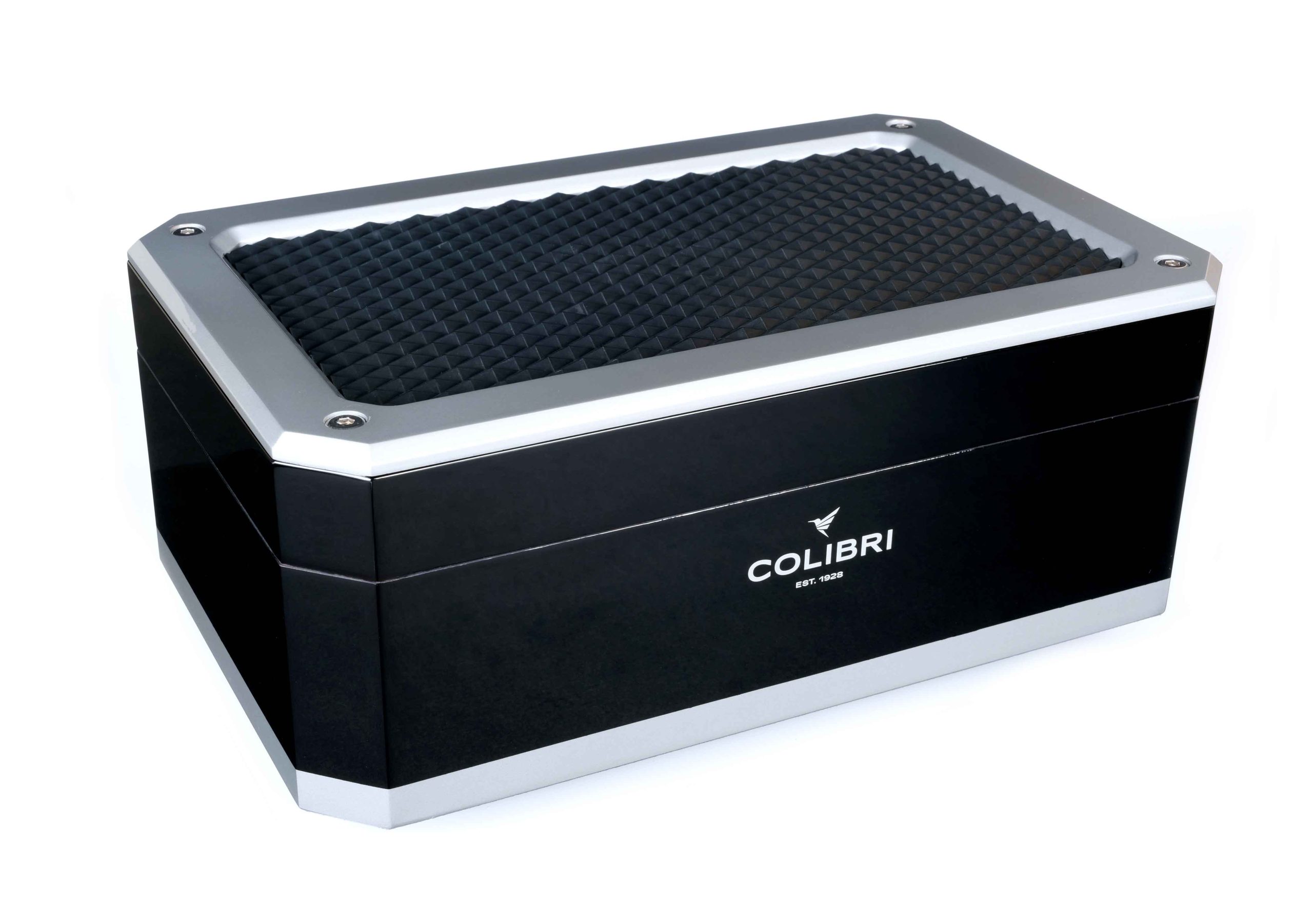 Хьюмидор Colibri Rally на 100 сигар, Алюминий и черный лак