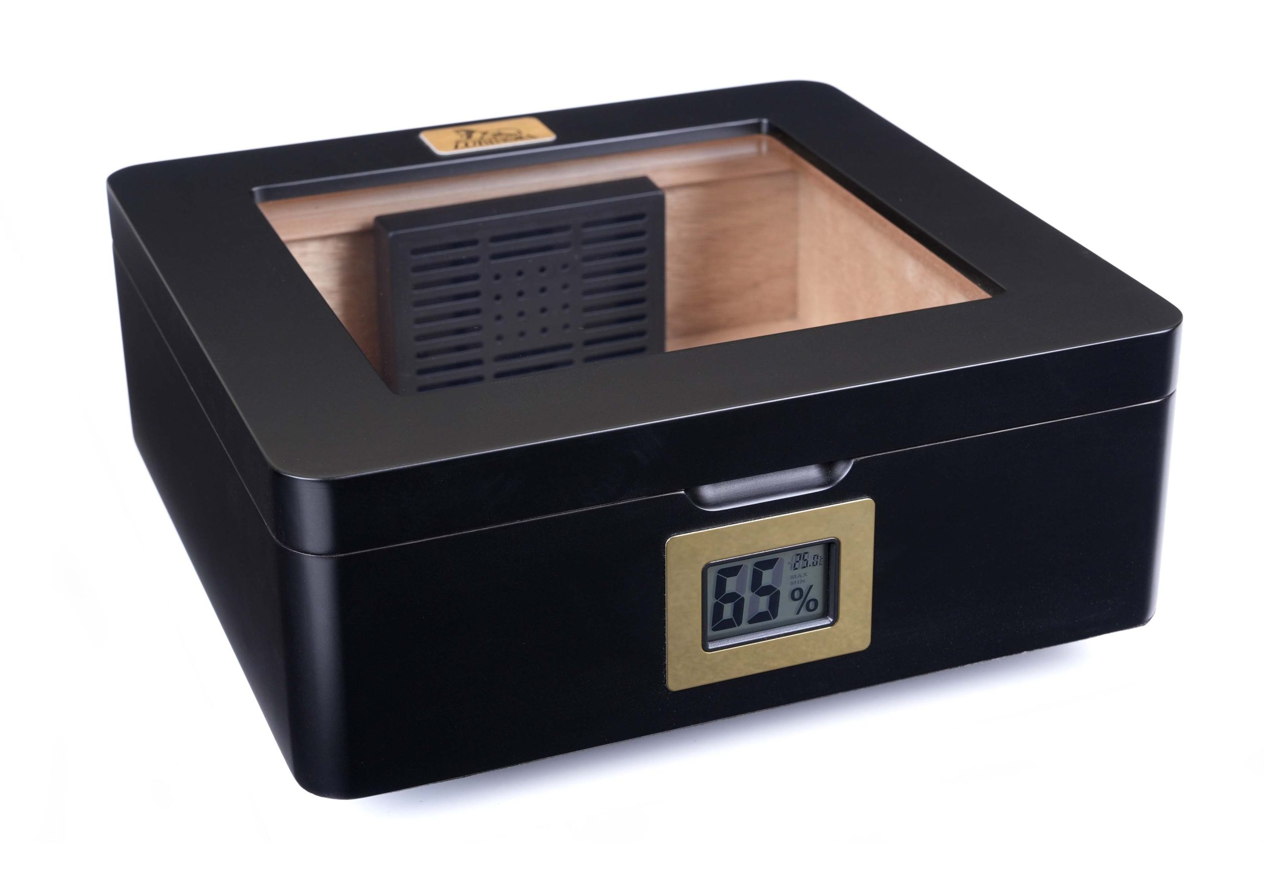 Хьюмидор Lubinski на 30 сигар со стеклом, Черный лак