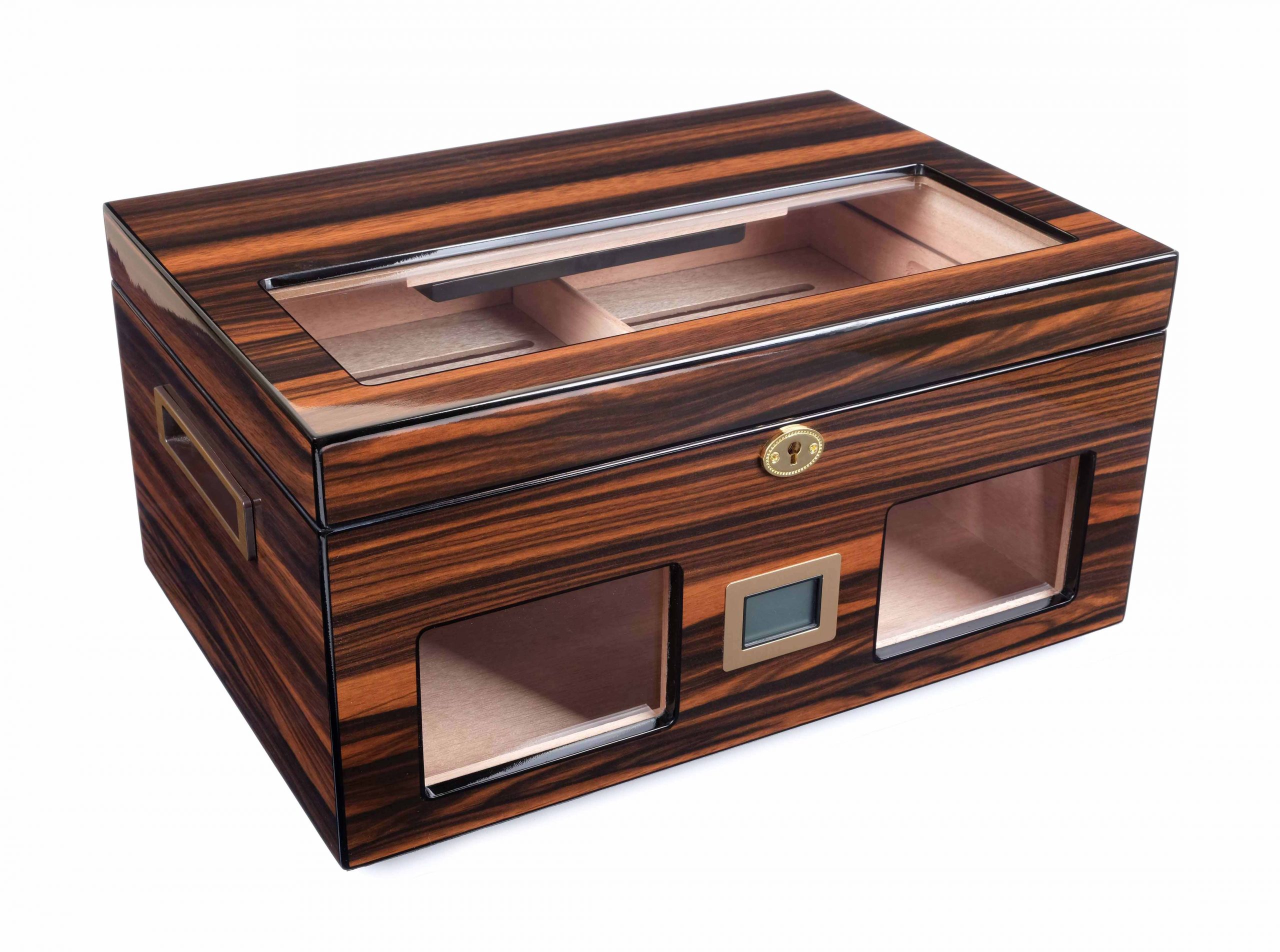 Хьюмидор Lubinski на 100 сигар cо стеклом, Макассар