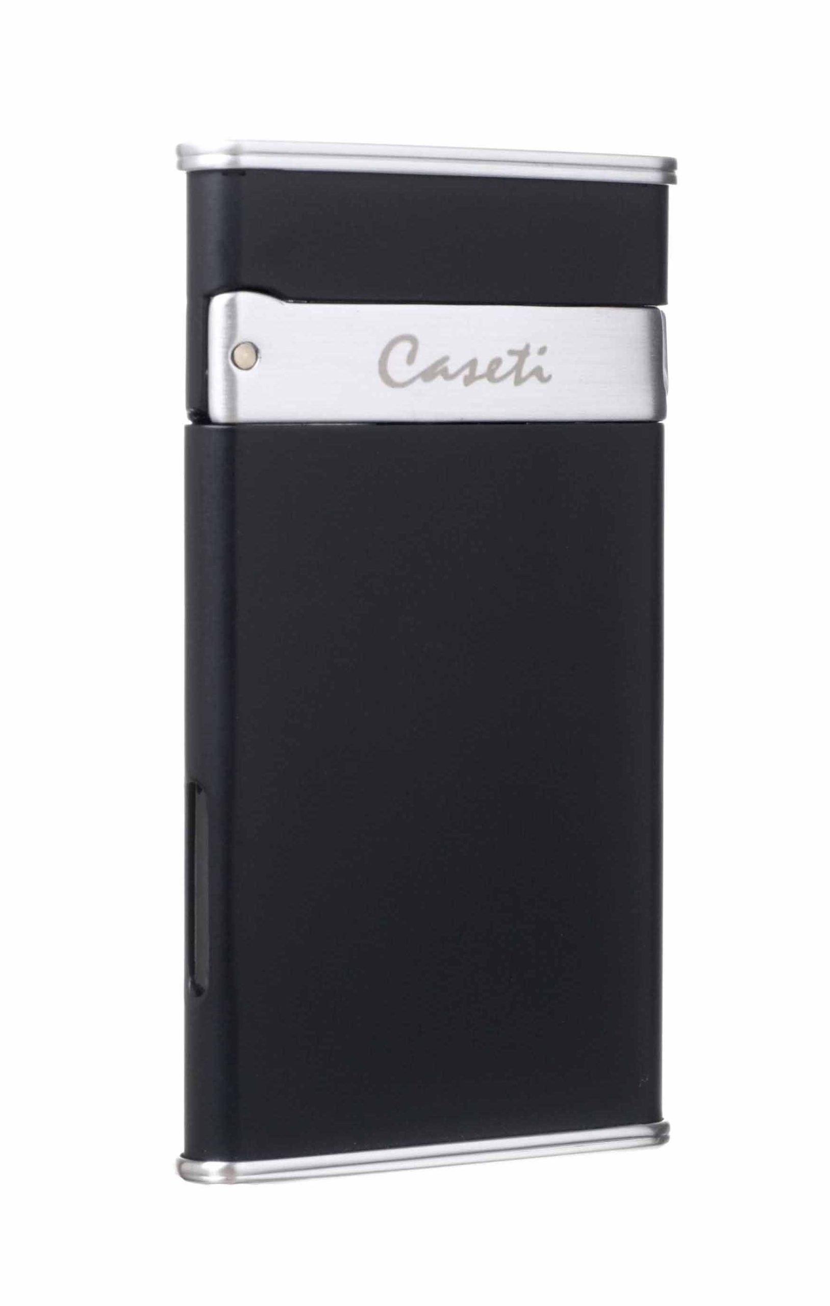 Зажигалка Caseti турбо, тонкая, черная
