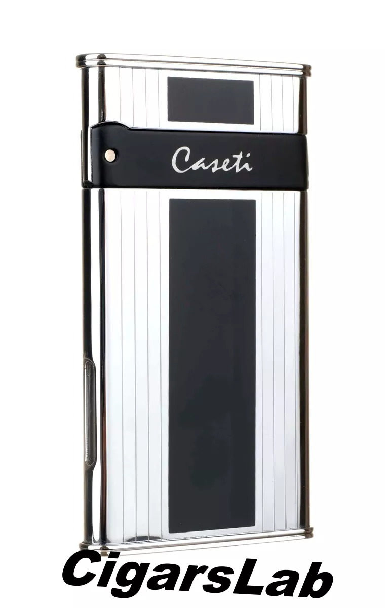 Зажигалка Caseti турбо, тонкая, серебристая