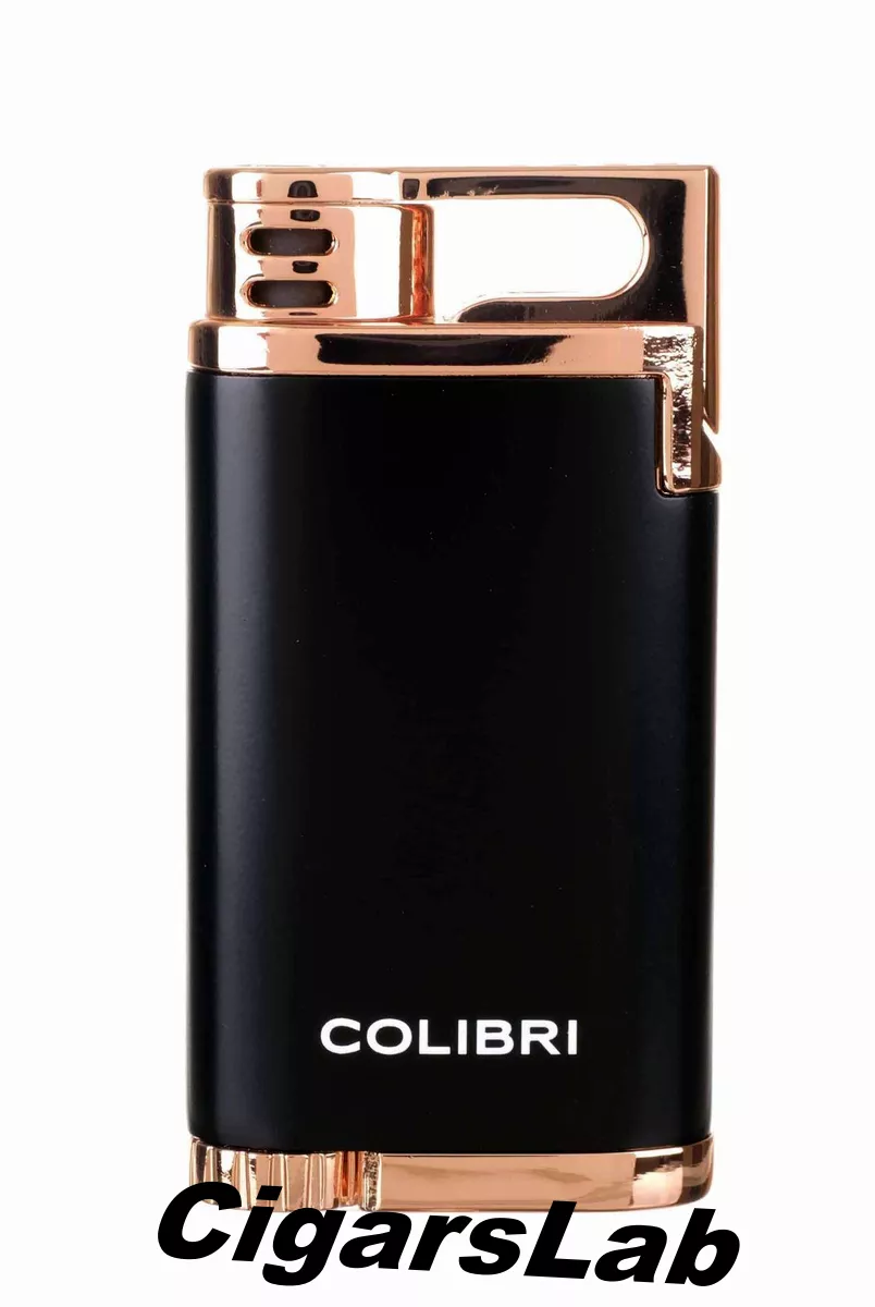 Зажигалка сигарная Colibri Belmont, черная-розовое золото