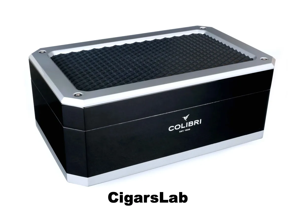 Хьюмидор Colibri Rally на 100 сигар, Алюминий и черный лак