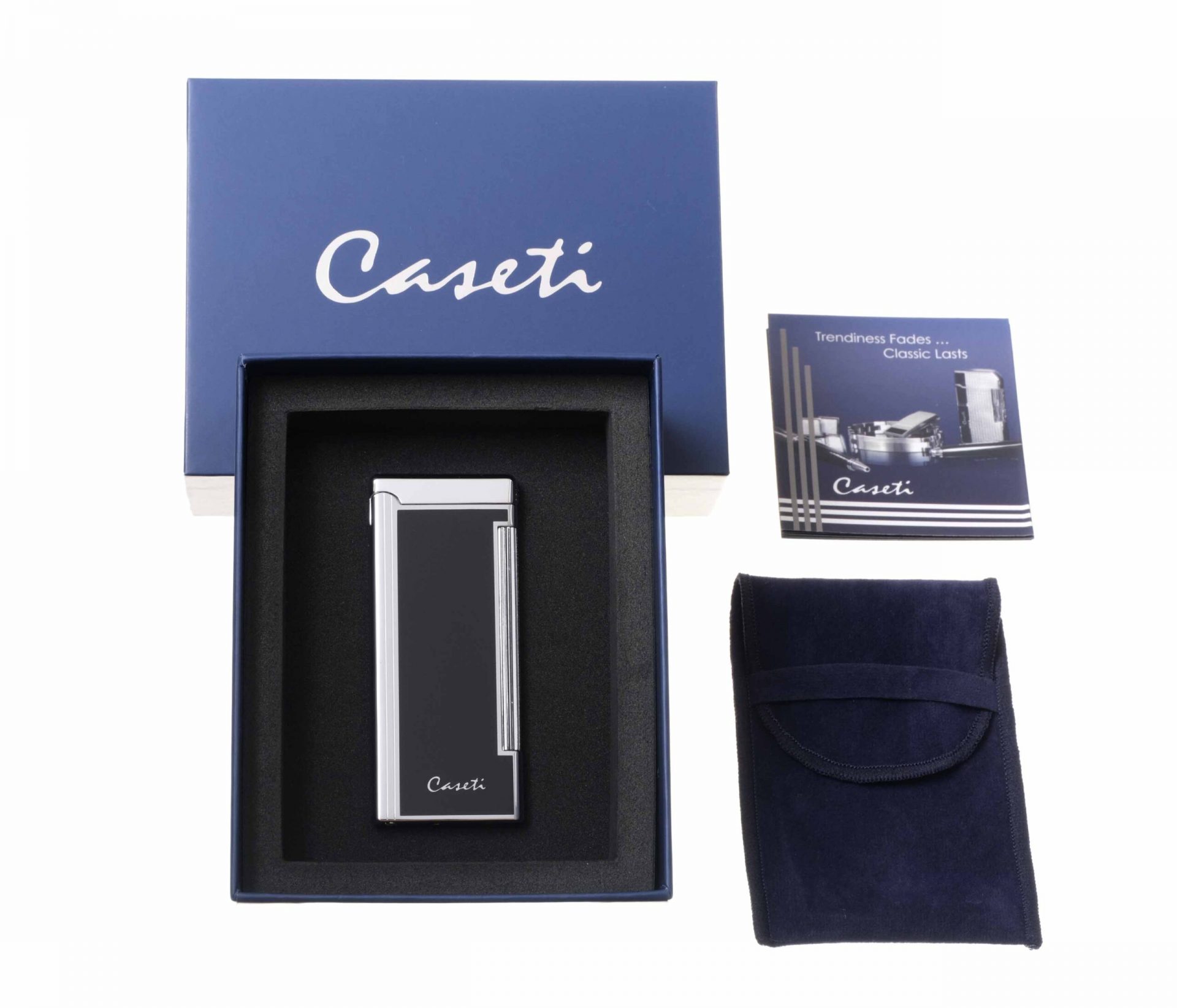 Зажигалка Caseti кремниевая, супертонкая, черная preview