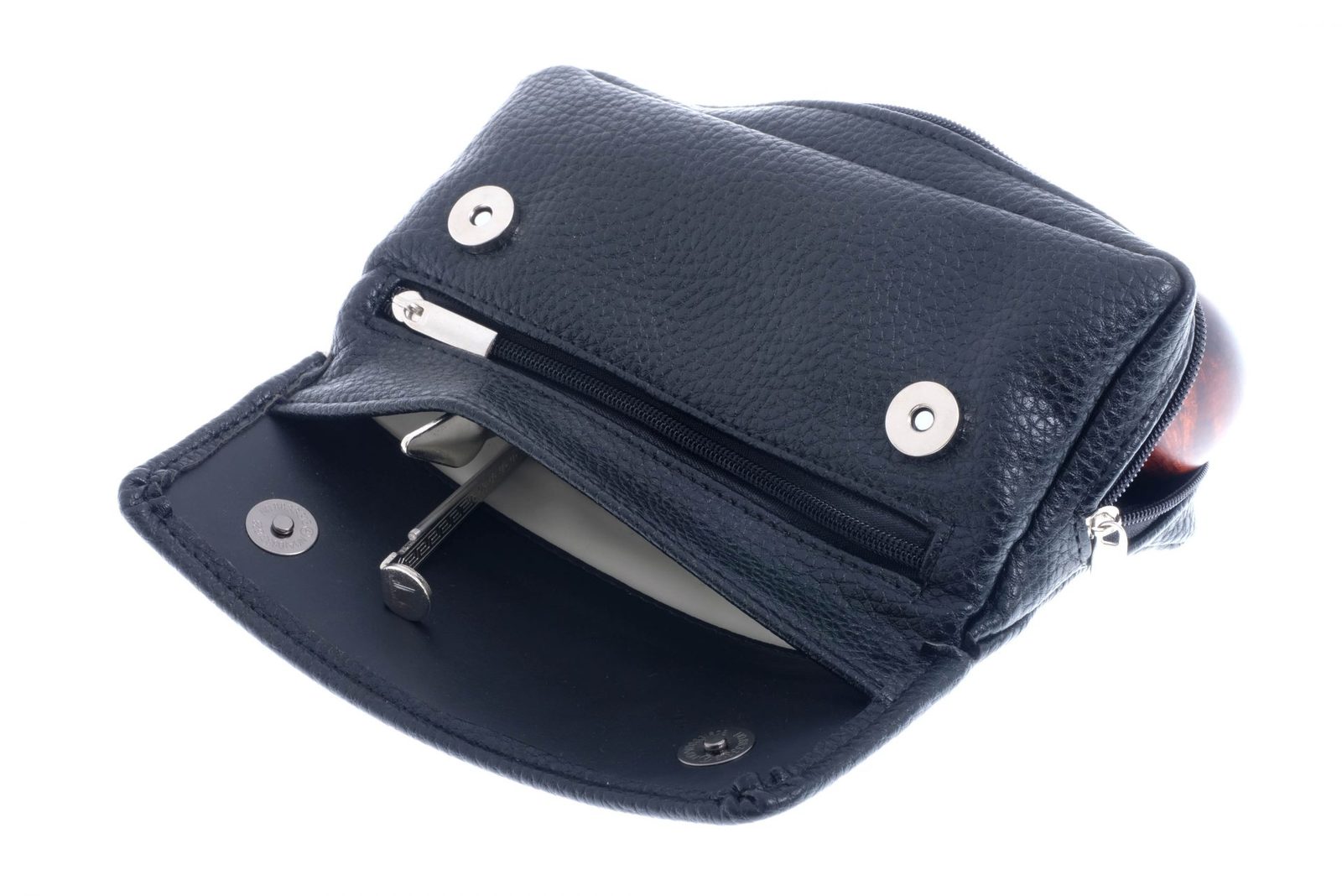 Сумка P&A для 1 трубки и табака, экокожа, черная P004 preview