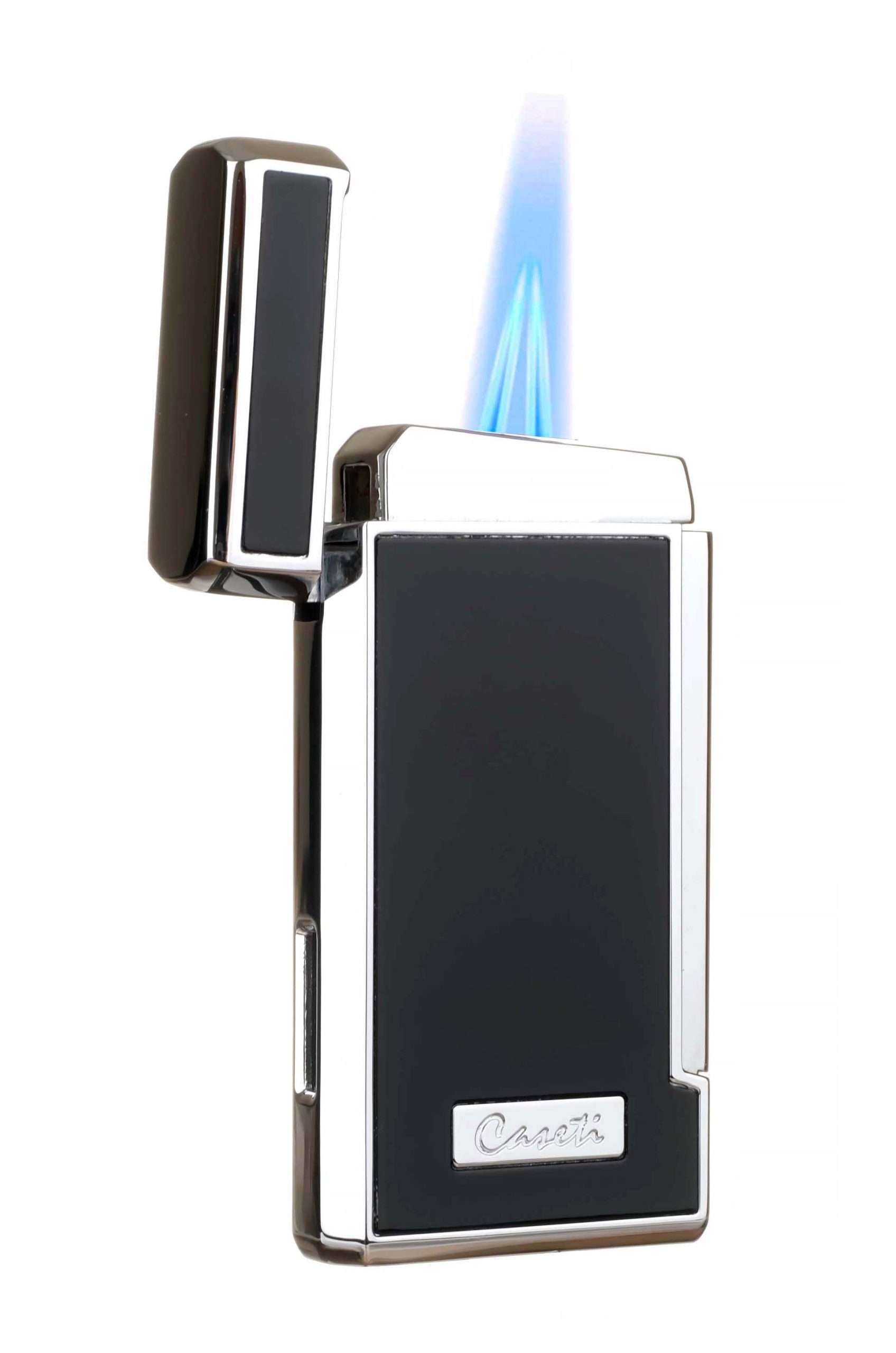 Зажигалка Caseti сигарная, турбо (двойное пламя), черная preview