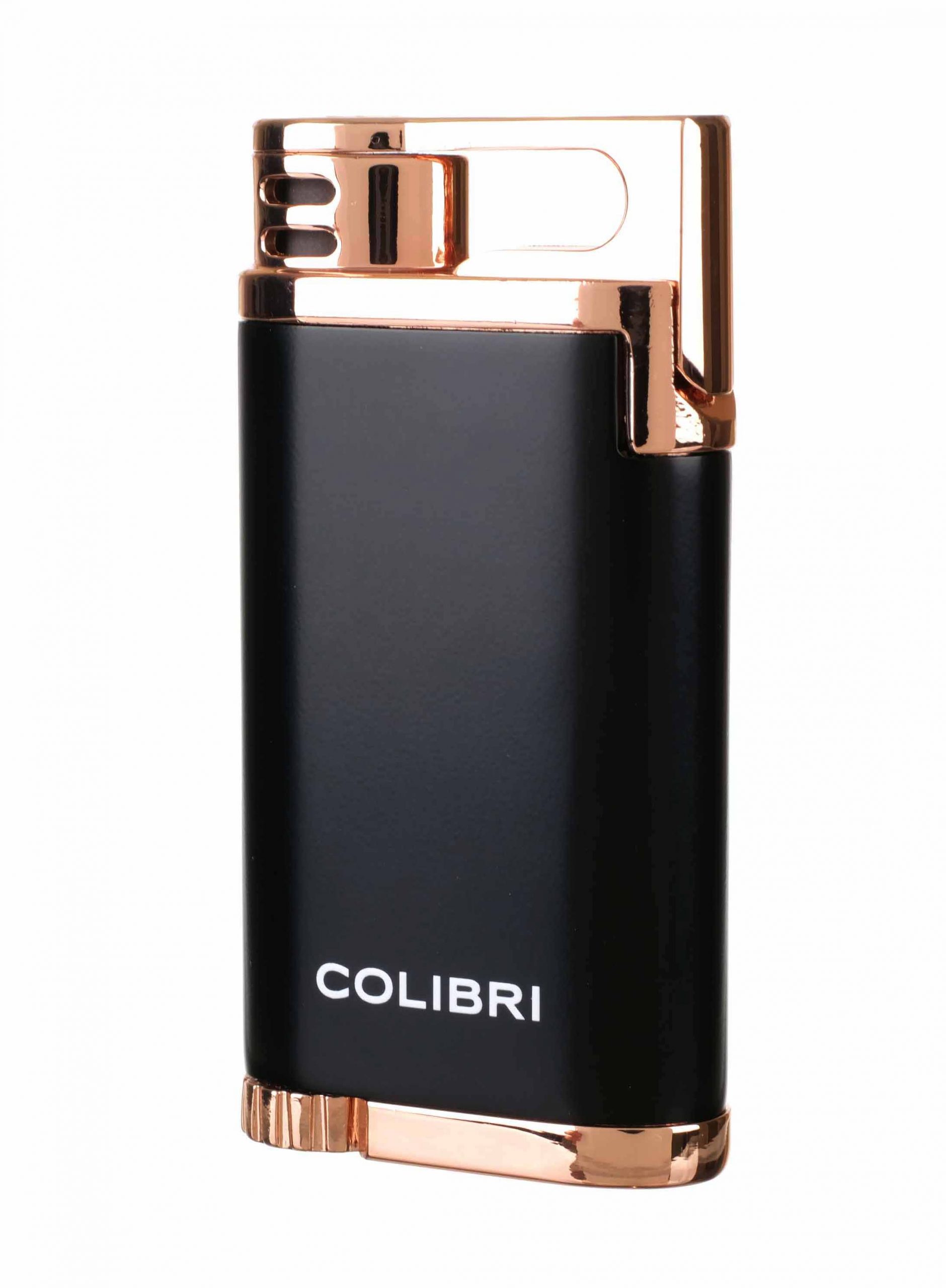 Зажигалка сигарная Colibri Belmont, черная-розовое золото preview