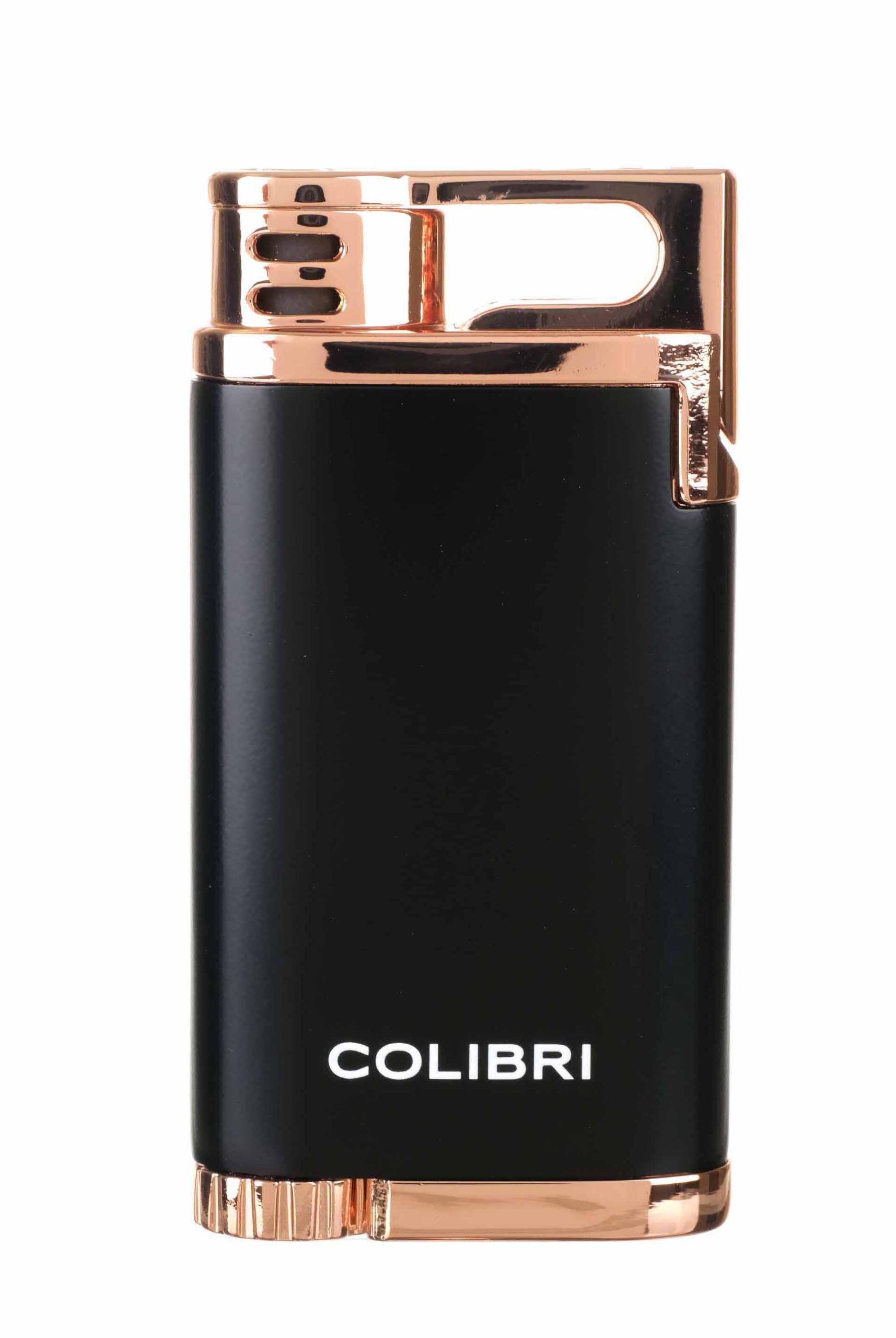 Зажигалка сигарная Colibri Belmont, черная-розовое золото
