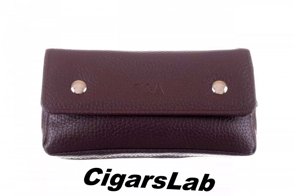 Сумка P&A для 1 трубки и табака экокожа коричневая P005