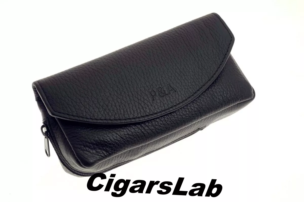 Сумка P&A для трубки и табака, натуральная кожа P315-Black