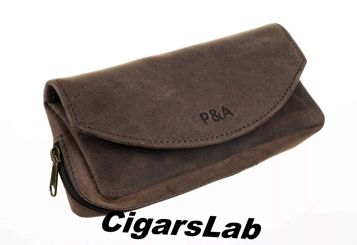 Сумка P&A для трубки и табака, натуральная буйволиная кожа P315-Buffalo