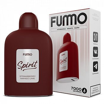 POD система Fummo - Spirit 7000 затяжек - Клубника - Манго - Лайм - 2% - (1 шт.)